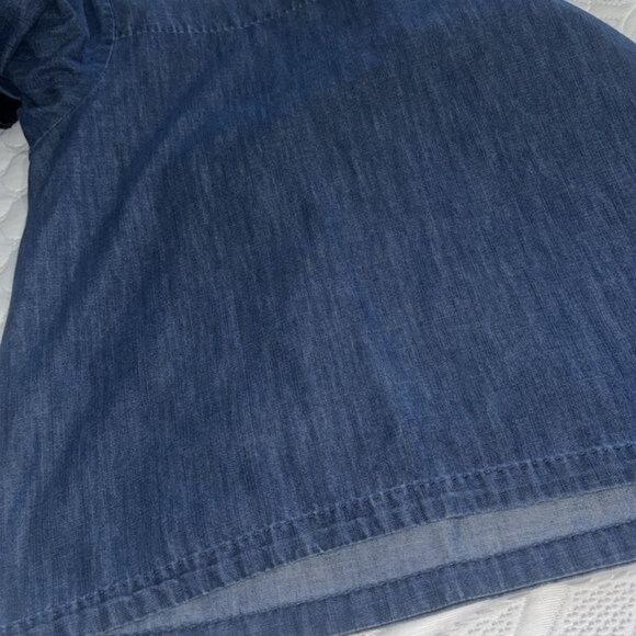 Martha Stewart Everyday Denim Top XL Cotton/Polyester Blue - Picture 8 of 10